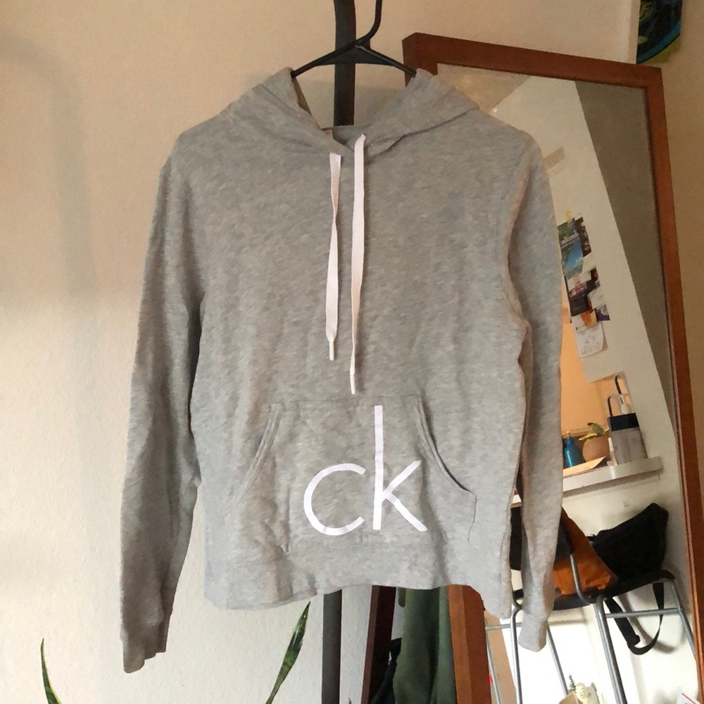 Calvin Klein Sleepwear Light Gray Fleece Hoodie Size L